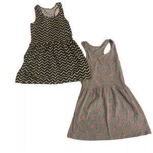 Piper Gray and Black Sleeveless Scoop Neck Sundress Casual